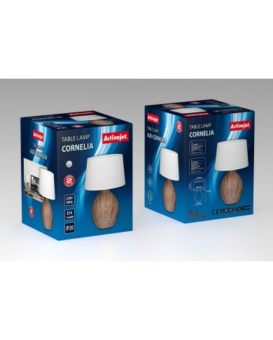 Lampada da tavolo Activejet AJE-CORNELIA Nero Legno Lampada da tavolo Activejet AJE-CORNELIA Nero Legno