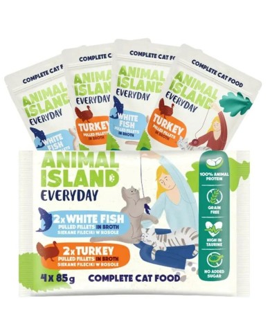 Cibo per gatti ANIMAL ISLAND Turkey 4 x 85 g