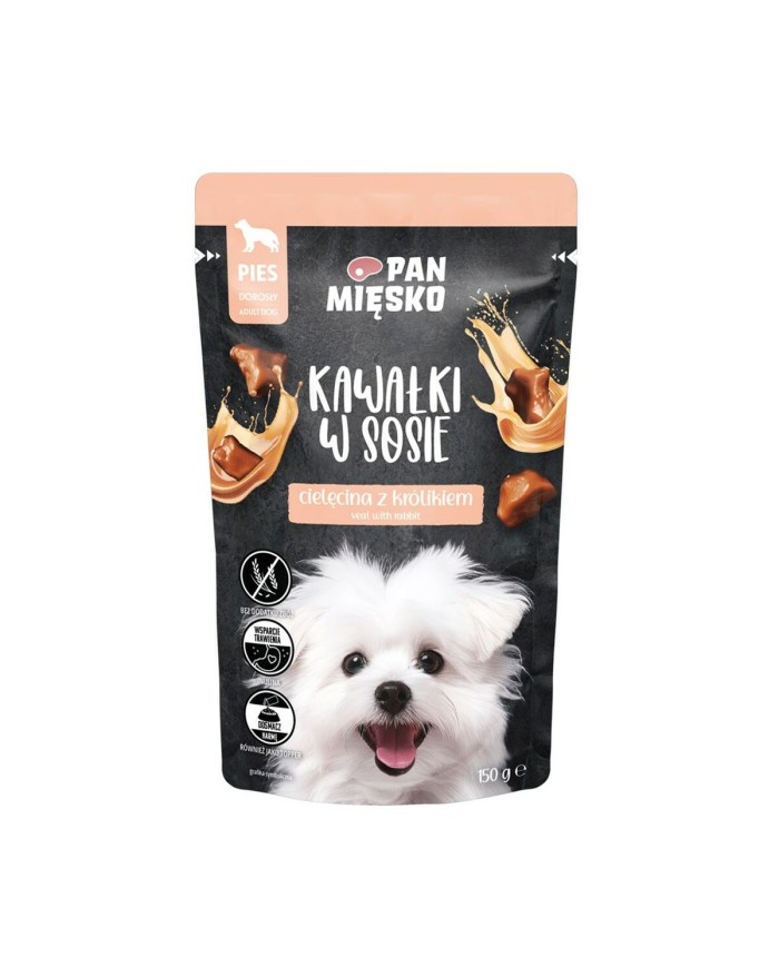 Cibo umido PAN MIĘSKO Veal with rabbit Carne di vitello 150 g Cibo umido PAN MIĘSKO Veal with rabbit Carne di vitello 150 g