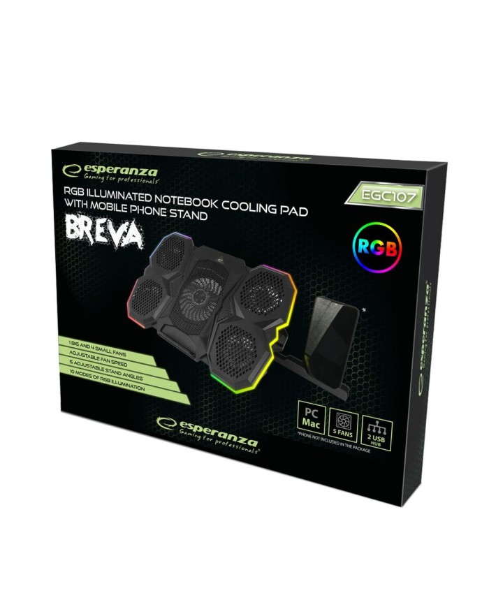 Base di Raffreddamento per PC Portatile Esperanza EGC107 Base di Raffreddamento per PC Portatile Esperanza EGC107