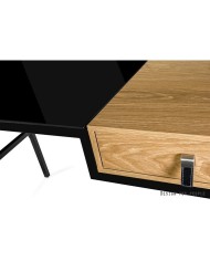 Scrivania Unique LESTE JSBG-142-1 Nero Acciaio 120 x 76 x 60 cm