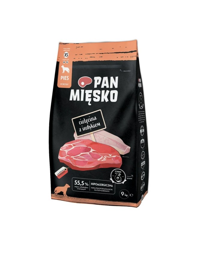 mangime PAN MIĘSKO XS Carne di vitello 9 kg mangime PAN MIĘSKO XS Carne di vitello 9 kg
