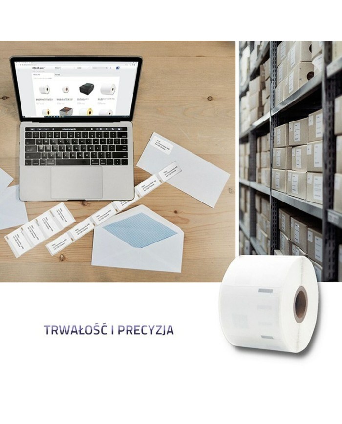 Nastro per Stampante a Matrice Originale Qoltec Bianco Nero