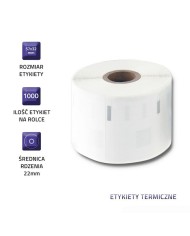 Nastro per Stampante a Matrice Originale Qoltec Bianco Nero