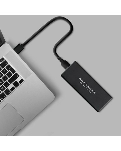 Scatola Esterna Qoltec 51854 Nero Scatola Esterna Qoltec 51854 Nero