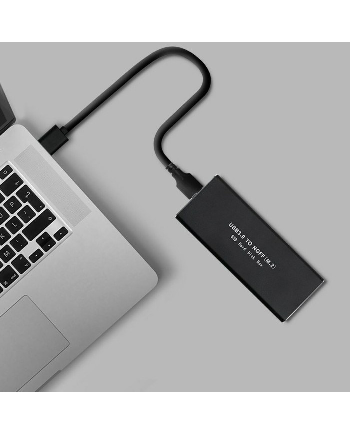 Scatola Esterna Qoltec 51854 Nero Scatola Esterna Qoltec 51854 Nero