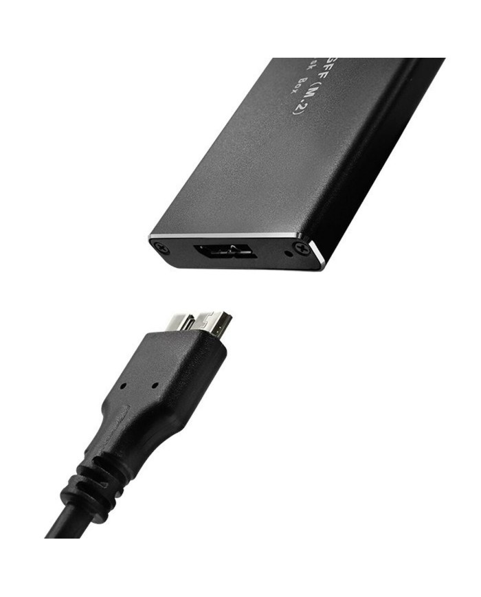 Scatola Esterna Qoltec 51854 Nero Scatola Esterna Qoltec 51854 Nero