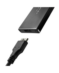 Scatola Esterna Qoltec 51854 Nero Scatola Esterna Qoltec 51854 Nero