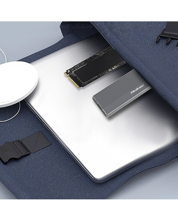 Scatola Esterna Qoltec 52267 Grigio Scatola Esterna Qoltec 52267 Grigio