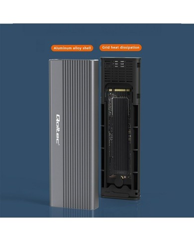 Scatola Esterna Qoltec 52267 Grigio Scatola Esterna Qoltec 52267 Grigio