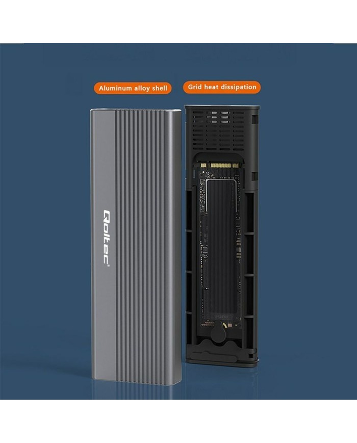 Scatola Esterna Qoltec 52267 Grigio Scatola Esterna Qoltec 52267 Grigio