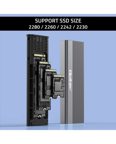 Scatola Esterna Qoltec 52267 Grigio Scatola Esterna Qoltec 52267 Grigio