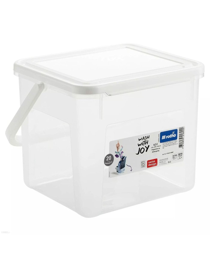 Recipiente-contenitore Rotho Basic Bianco Trasparente 4,5 L Recipiente-contenitore Rotho Basic Bianco Trasparente 4,5 L