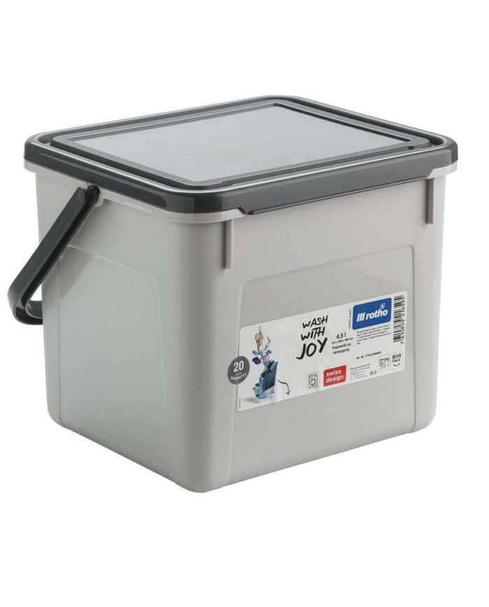 Recipiente-contenitore Rotho Basic Grigio 4,5 L Rettangolare Recipiente-contenitore Rotho Basic Grigio 4,5 L Rettangolare