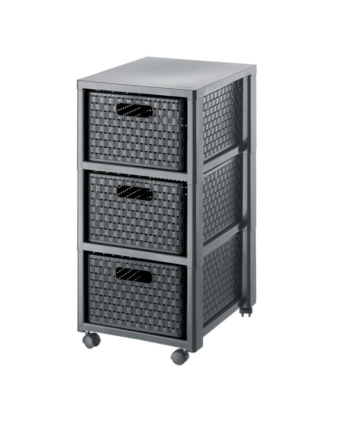 Scaffale Rotho Country Antracite polipropilene Plastica