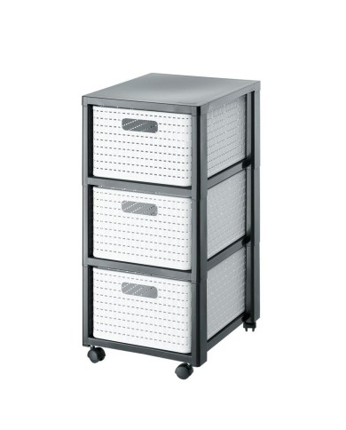 Scaffale Rotho Country Bianco Antracite Plastica