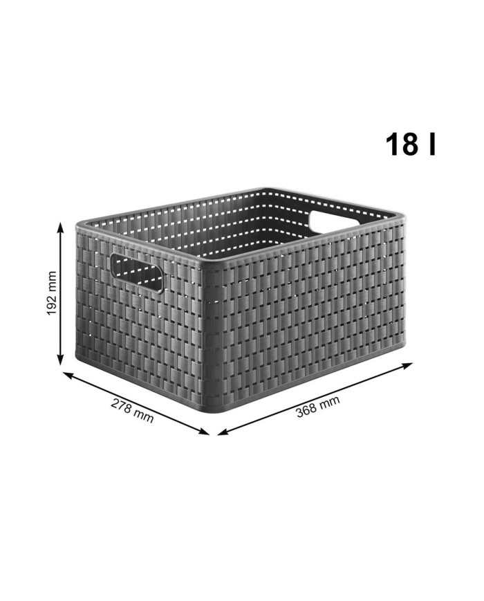 Scaffale Rotho Country Antracite polipropilene Plastica