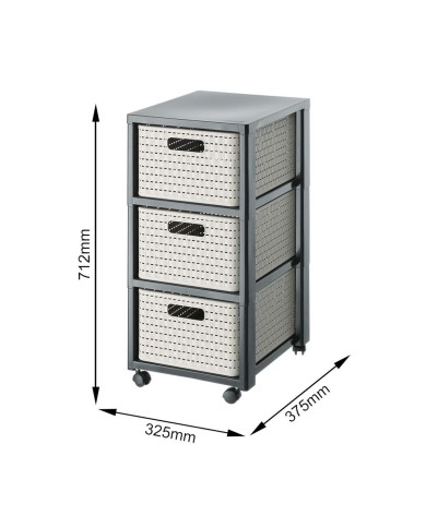 Scaffale Rotho Country Antracite polipropilene Plastica