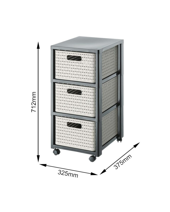 Scaffale Rotho Country Antracite polipropilene Plastica
