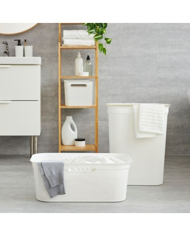 Cesto per i Panni Rotho Brisen Bianco 50 L Plastica