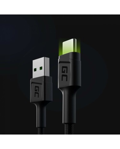 Cavo USB Green Cell KABGC06 Nero Verde 1,2 m Cavo USB Green Cell KABGC06 Nero Verde 1,2 m