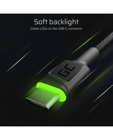 Cavo USB Green Cell KABGC13 Nero Verde 2 m Cavo USB Green Cell KABGC13 Nero Verde 2 m