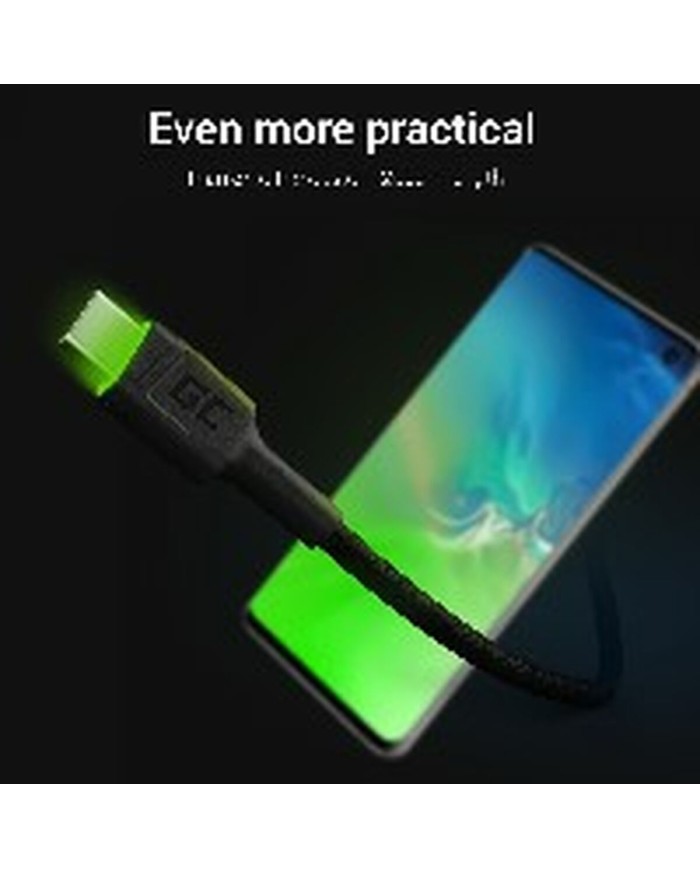 Cavo USB Green Cell KABGC13 Nero Verde 2 m