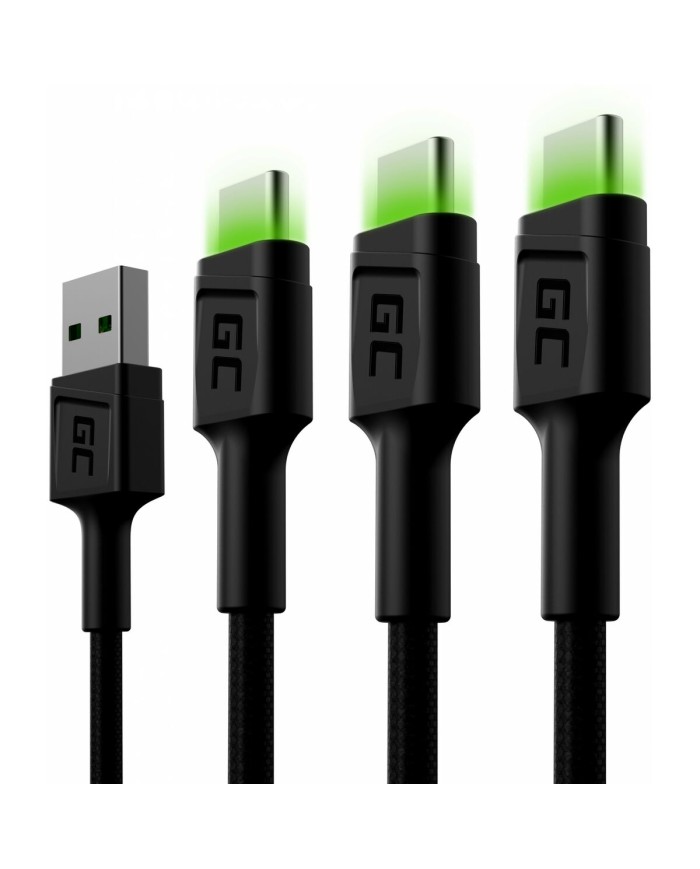 Cavo USB Green Cell KABGCSET03 Nero 2 m