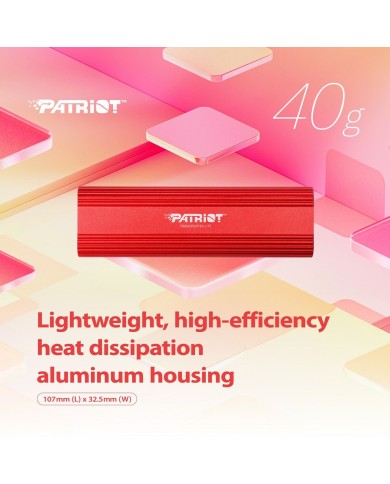 Hard Disk Esterno Patriot Memory PTPL2TBPEC Rosso 2 TB SSD