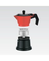 Caffettiera Italiana Feel Maestro MR-1657-9 Nero Rosso Alluminio 450 ml 9 Tazze