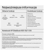 Laptop HP EliteBook 655 15,6" AMD Ryzen 7 7730U 16 GB RAM 512 GB SSD Laptop HP EliteBook 655 15,6" AMD Ryzen 7 7730U 16 GB RAM 512 GB SSD
