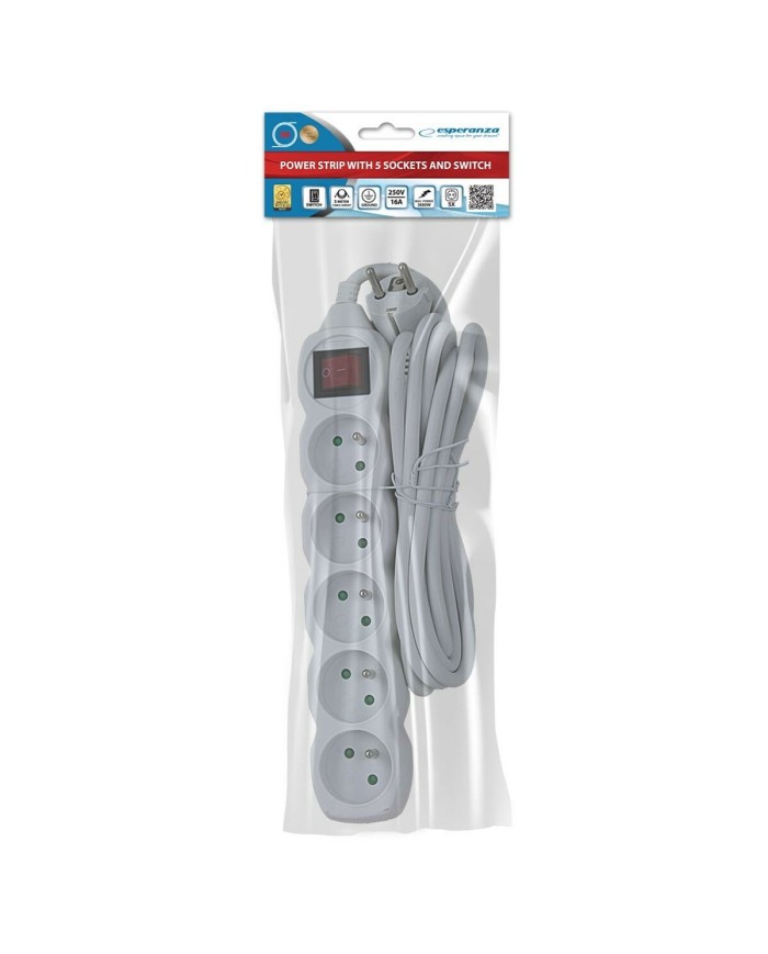 Ciabatta Multipresa Esperanza ELK215W (3 m) Ciabatta Multipresa Esperanza ELK215W (3 m)