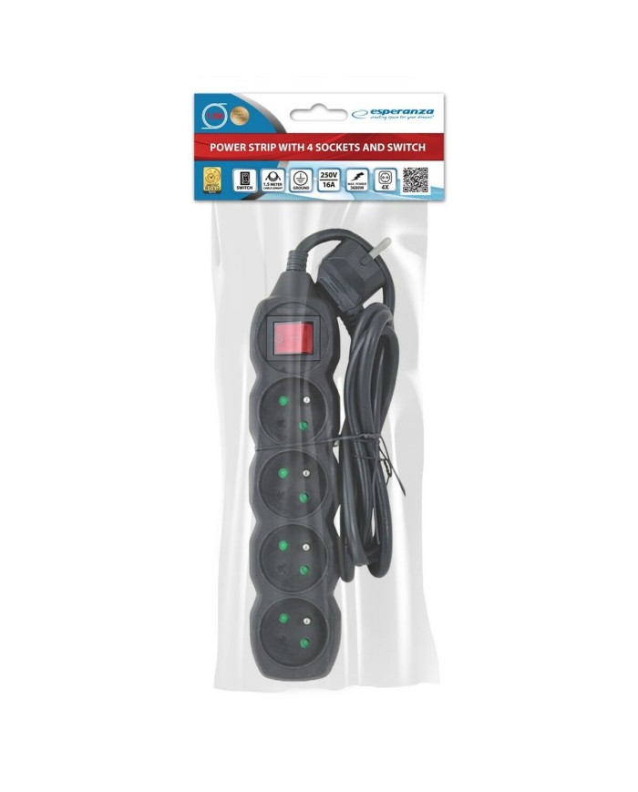 Ciabatta Multipresa Esperanza ELK212K (1,5 m)