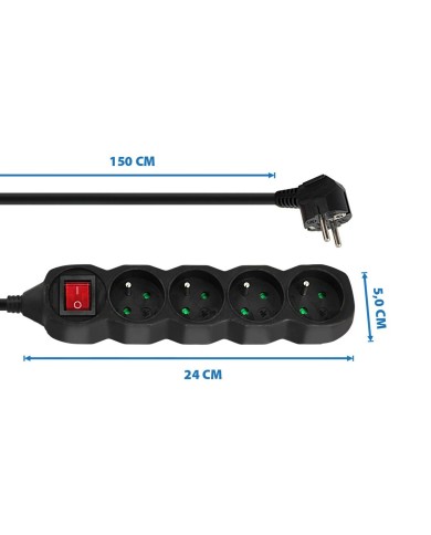 Ciabatta Multipresa Esperanza ELK212K (1,5 m)
