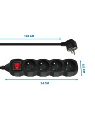 Ciabatta Multipresa Esperanza ELK212K (1,5 m)