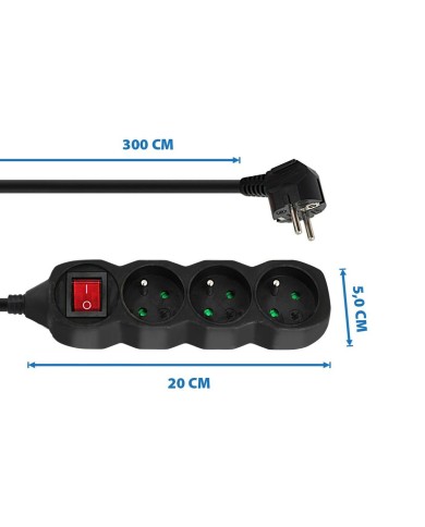 Ciabatta Multipresa Esperanza ELK211K (3 m)