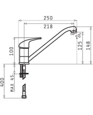 Kitchen Tap Pyramis 090 919 701 Bianco Acciaio inossidabile Granito