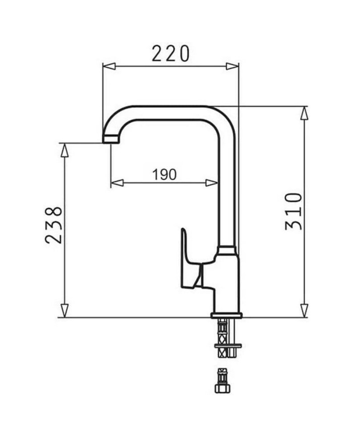 Kitchen Tap Pyramis 090 923 138 Vaniglia