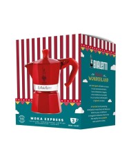 Caffettiera Italiana Bialetti Winter Wonderland Rosso Argentato Alluminio 3 Tazze Caffettiera Italiana Bialetti Winter Wonderland Rosso Argentato Alluminio 3 Tazze
