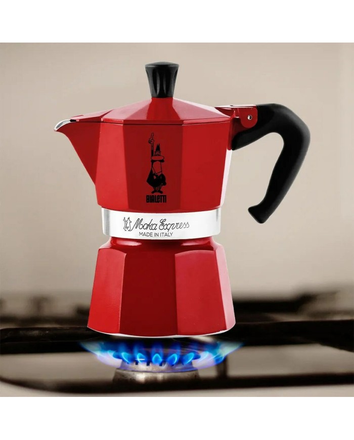 Caffettiera Italiana Bialetti Winter Wonderland Rosso Argentato Alluminio 3 Tazze Caffettiera Italiana Bialetti Winter Wonderland Rosso Argentato Alluminio 3 Tazze