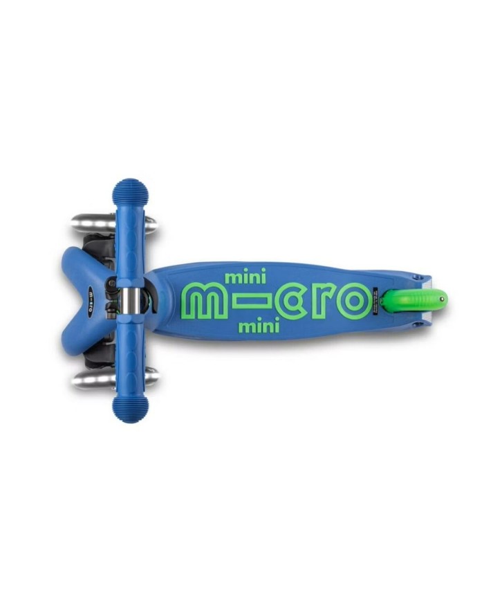 Monopattino Scooter Micro Mini DELUXE LED Crystal Blue Azzurro