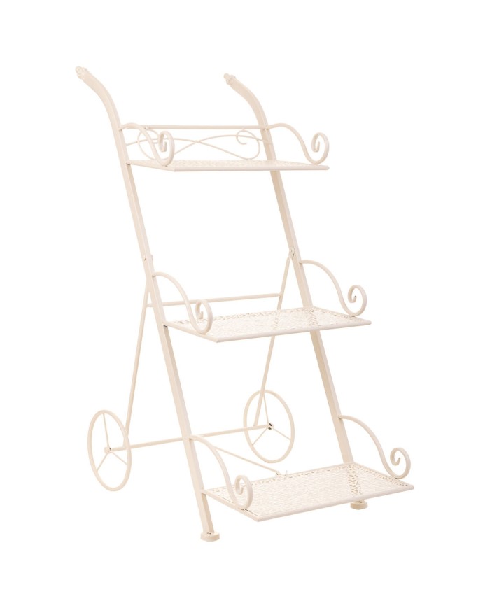 Supporto per Vaso Alexandra House Living Bianco Metallo Ferro 25 x 32 x 55 cm