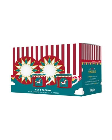 Set di Tazze da Caffè Bialetti Winter Wonderland Turchese Porcellana 80 ml 4 Unità Set di Tazze da Caffè Bialetti Winter Wonderland Turchese Porcellana 80 ml 4 Unità