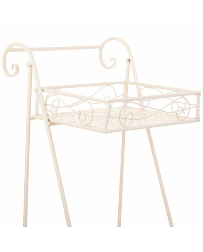 Supporto per Vaso Alexandra House Living Bianco Metallo Ferro 23 x 65 x 28 cm