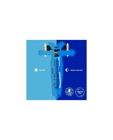 Monopattino Scooter Micro Deluxe Glow LED Plus Verde Grigio Turchese Argentato