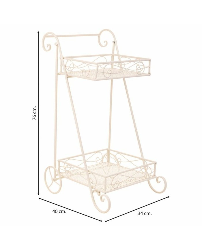 Supporto per Vaso Alexandra House Living Bianco Metallo Ferro 23 x 65 x 28 cm
