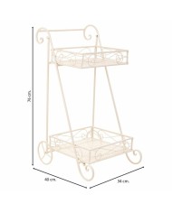 Supporto per Vaso Alexandra House Living Bianco Metallo Ferro 23 x 65 x 28 cm