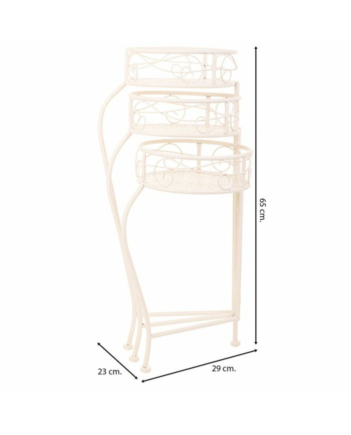 Supporto per Vaso Alexandra House Living Bianco Metallo Ferro 34 x 76 x 40 cm Supporto per Vaso Alexandra House Living Bianco Metallo Ferro 34 x 76 x 40 cm