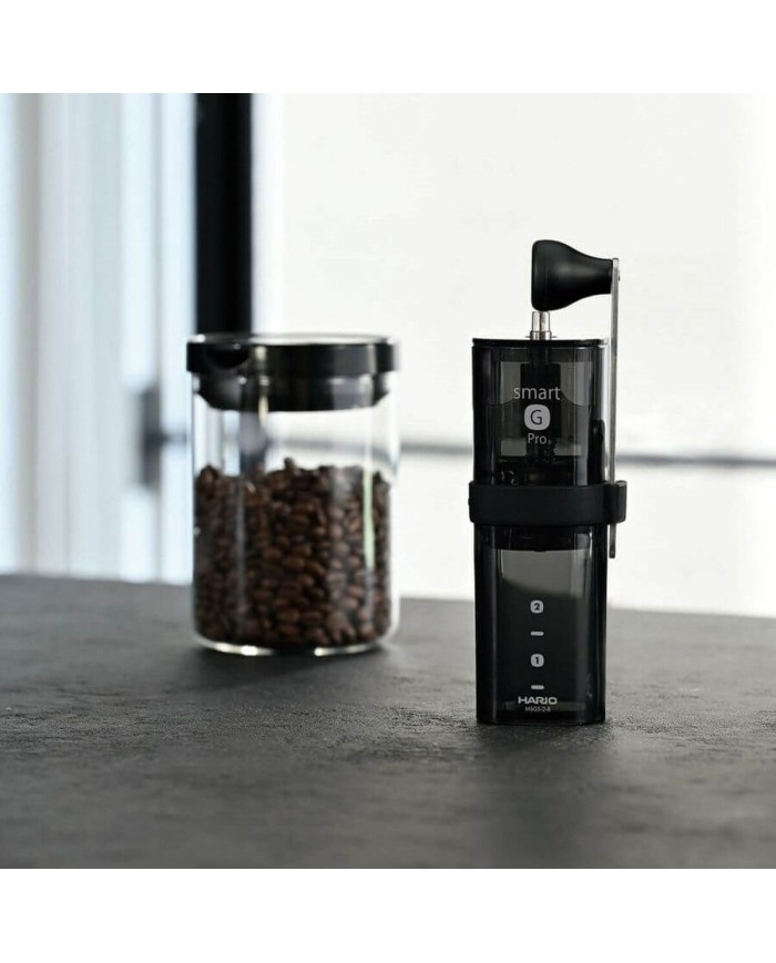 Macinino Elettrico Hario G PRO Nero Trasparente