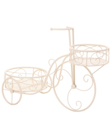 Supporto per Vaso Alexandra House Living Bianco Metallo Ferro Bicicletta 30 x 61 x 55 cm Supporto per Vaso Alexandra House Living Bianco Metallo Ferro Bicicletta 30 x 61 x 55 cm
